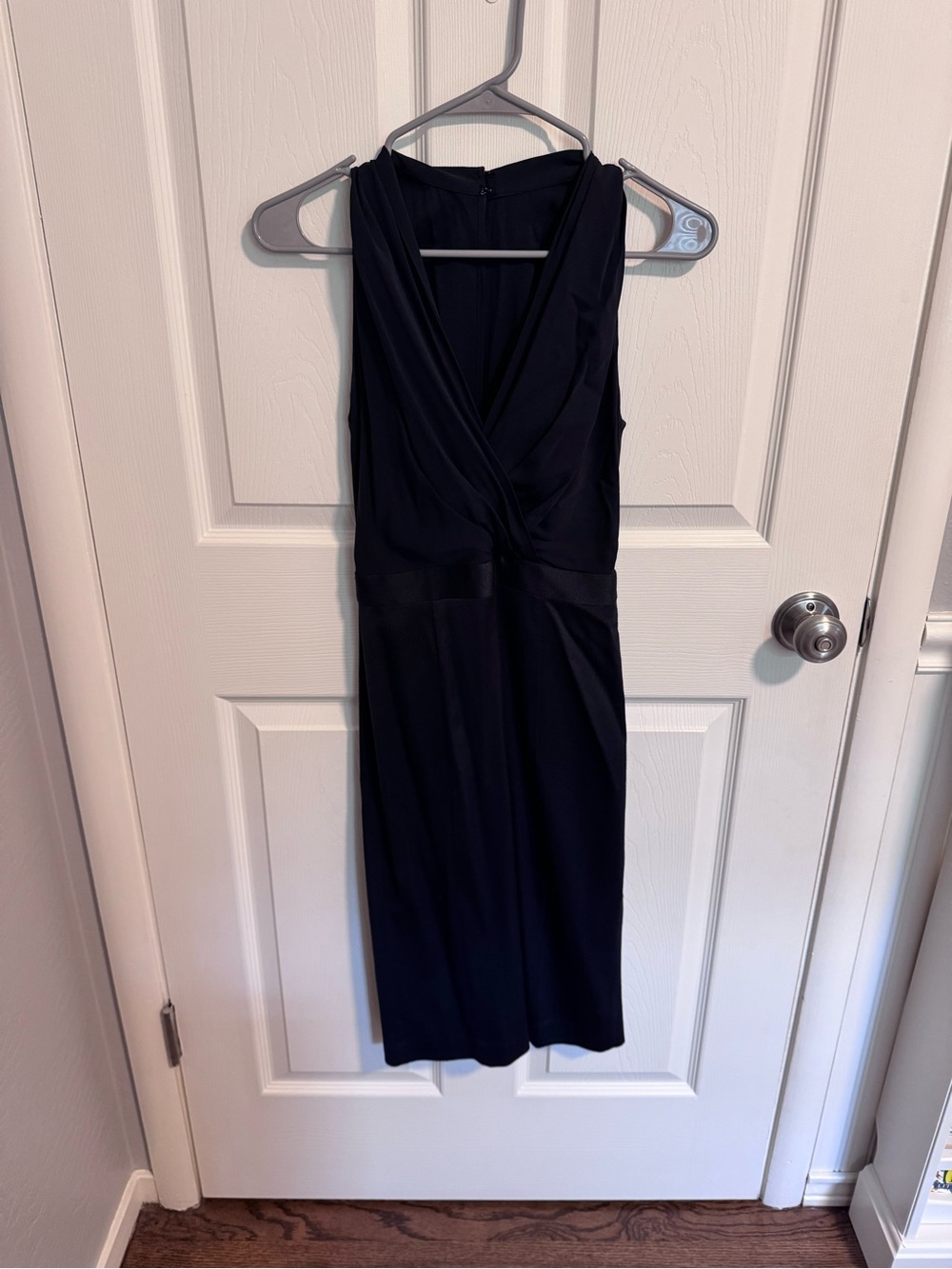 Classiques Entier Navy Blue V-Neck Midi Dress